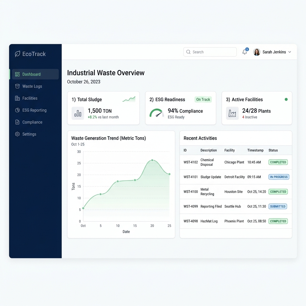 KelolaLimbah System Dashboard Overview