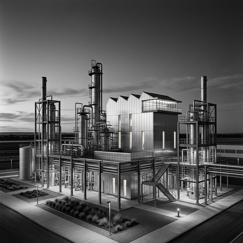 Industrial Refinery Background